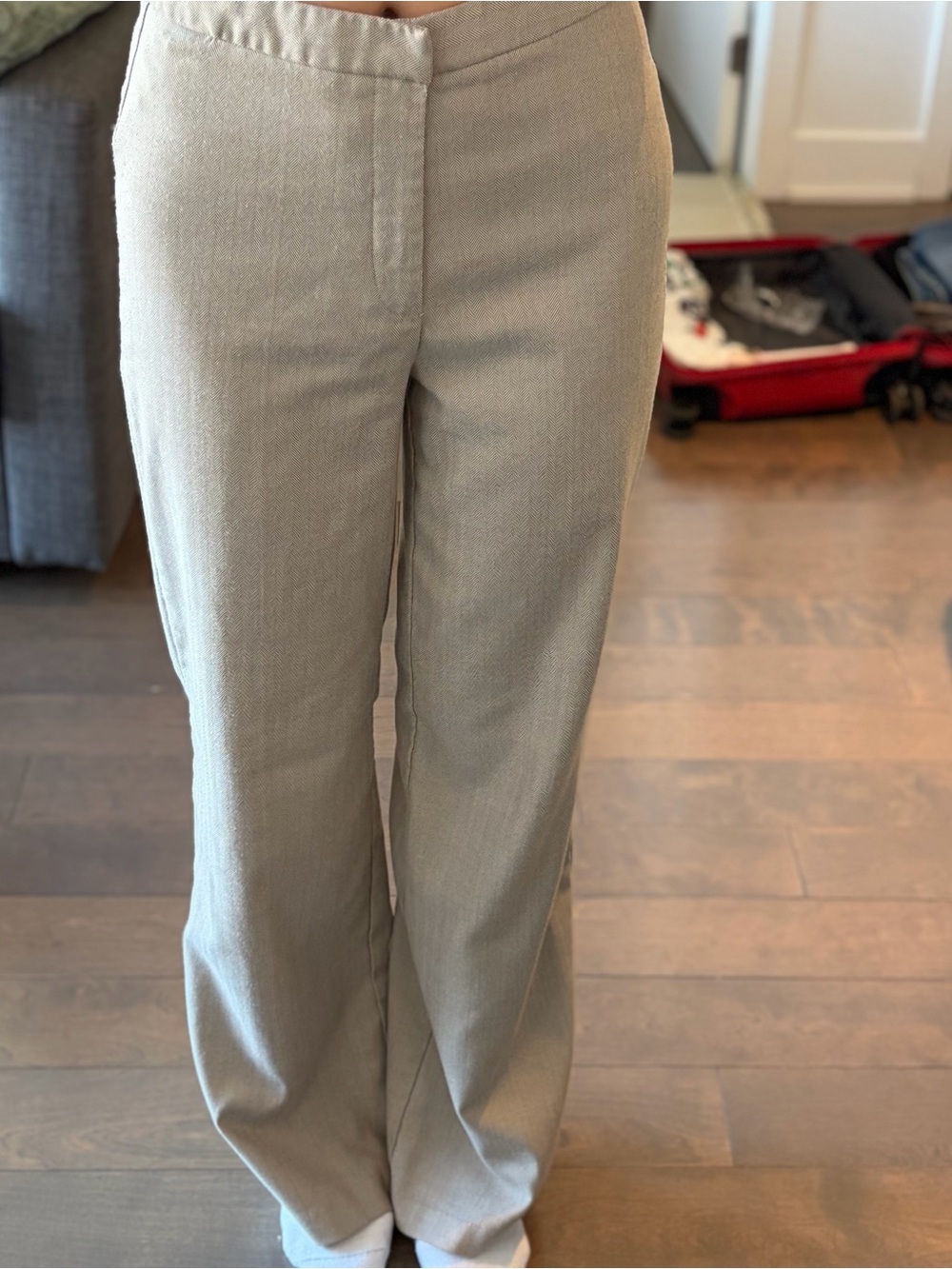 stradivarius Beige Straight-Leg Chinos